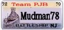 1978 Ford Bronco - License plate displays 'Mudman78' and 'Battleship NJ' with years '78' and '79'.
