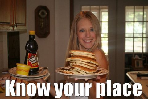 1989 Chevrolet Blazer - A woman smiles while holding a plate of pancakes and a bottle of syrup, with text overlayed on the image.