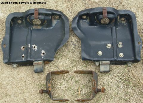 1983 Ford Bronco - SOLD Quad Front Shock Spring Towers from '96 Bronco & lower brackets for front-front shocks No damage or wear. Ships as 35 lbs. Fasteners s…
