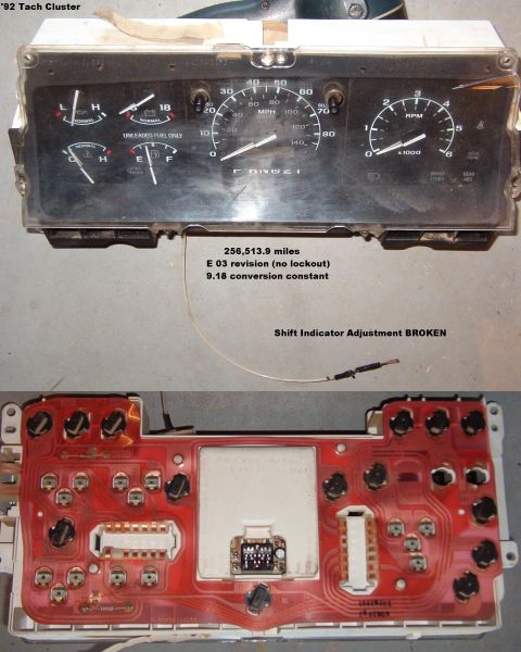 1983 Ford Bronco - SOLD Tach Cluster from '92 F150 Fits all '92-93 Bronco & F-series (gas) The broken shift indicator has been replaced. [url=http://www.super…