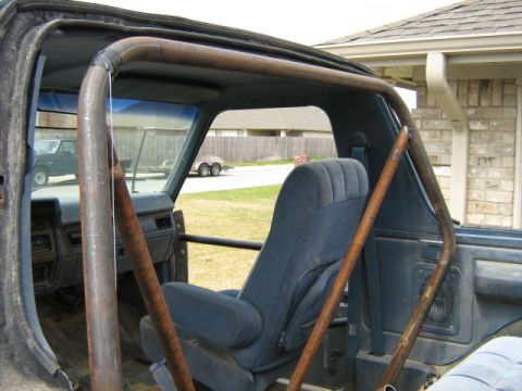 1986 Ford Bronco - Custom roll cage installed inside the interior of a 1986 Ford Bronco.