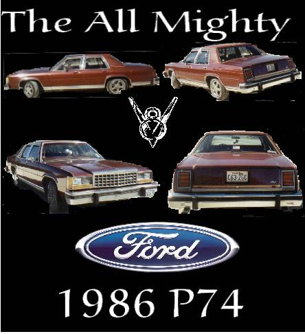 1986 Ford LTD Crown Victoria - This collage displays a 1986 Ford Crown Victoria LTD from various angles, including front, rear, and side profiles.