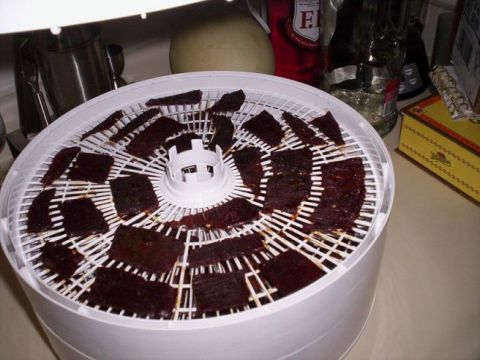 1989 Ford Bronco - Jerky drying in a food dehydrator.