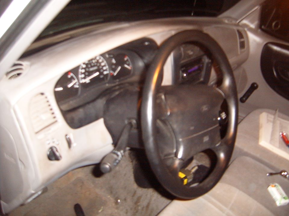1997 Ford Ranger interior showing dashboard, steering wheel, and instrument cluster
