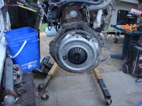 1983 Ford Bronco - Finally the new 11" clutch and pressure plate was installed. now she is ready to be installed in the truck.