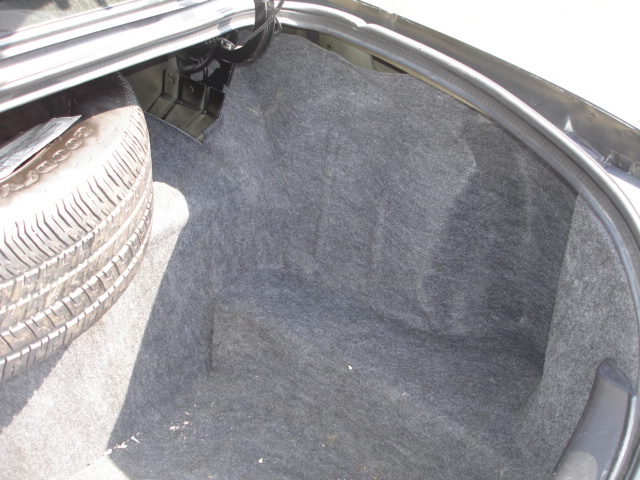 Trunk interior with spare tire