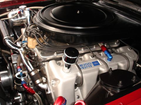 1993 Ford Taurus - Close-up of a "BOSS 429" engine, prominent Ford badging and custom components.