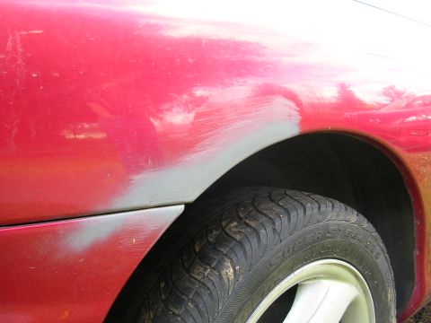 1996 Ford Probe - Looks like the body was sanded to the primer here.