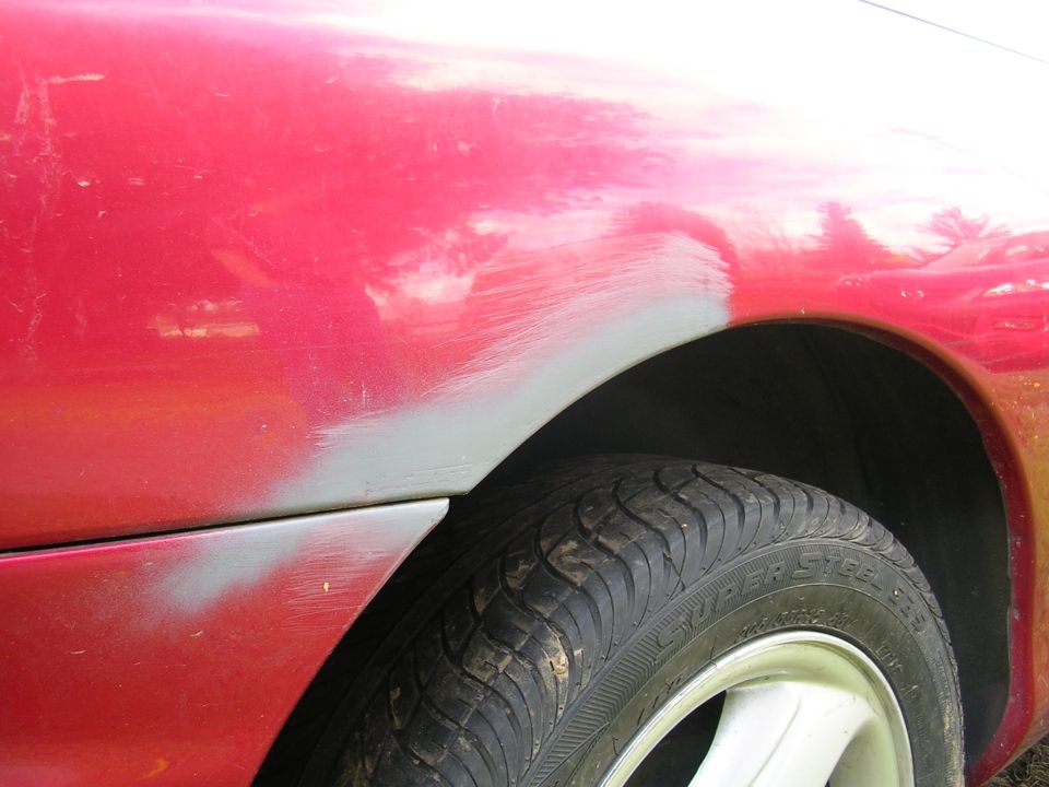 Looks like the body was sanded to the primer here.