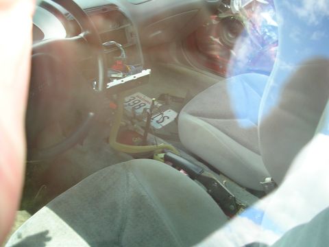 1996 Ford Probe - Center console missing. No stereo. Center stack disassembled.