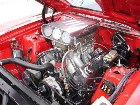 1993 Ford Taurus - Custom V8 engine with a polished blower and air intake system, its powerful components.