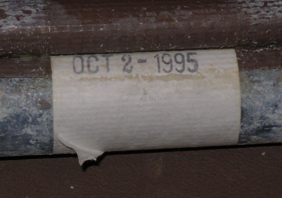 The date is printed on both sides of a Tyvek tag near the R end of the cover, at the seam on the drum.  These covers were only offered on '94-96 Broncos.