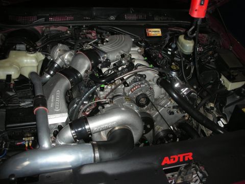 1992 Ford Crown Victoria - Customized engine bay twin superchargers and aftermarket parts.