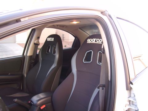 1996 Ford Probe - The interior features Sparco racing seats, indicating a performance-oriented modification.