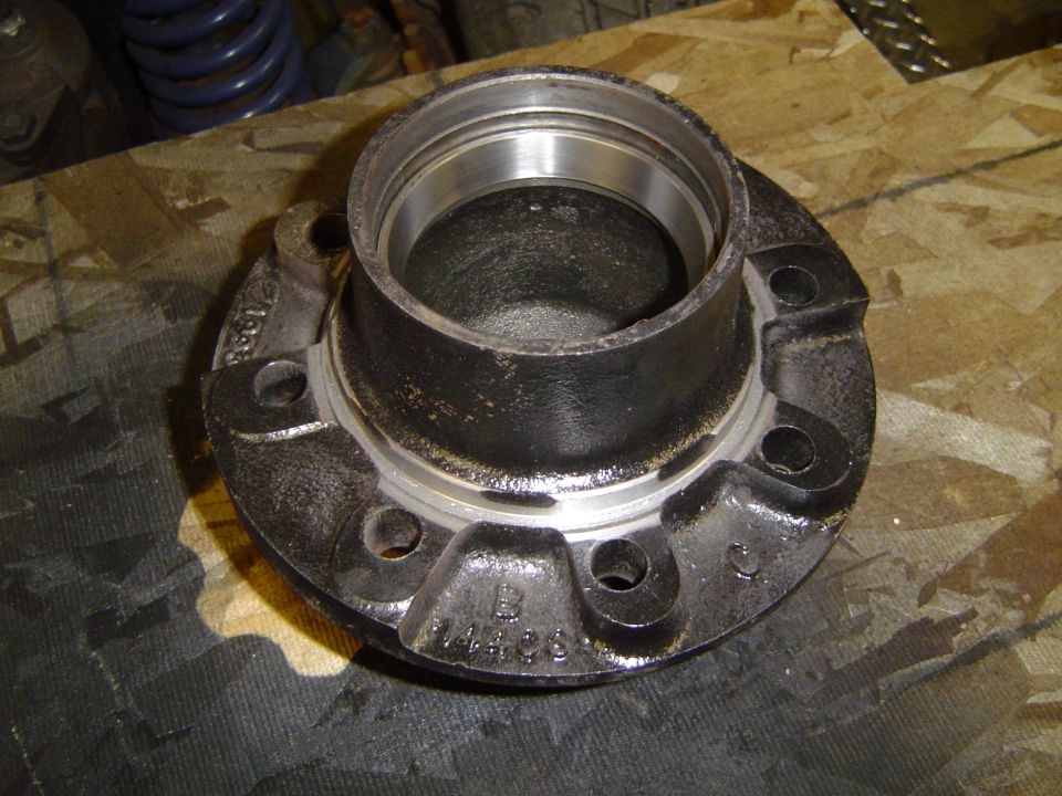 Back of the hub machined to fit the chevy k20 rotor