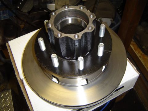 1978 Ford Bronco - Hub installed to the rotor with new 9/16 studs