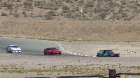 1990 Ford Probe - The 944 gets me on the top end high speed straights but I catch back up in the braking zones and the corners. The Porterfield brakes I'm us…
