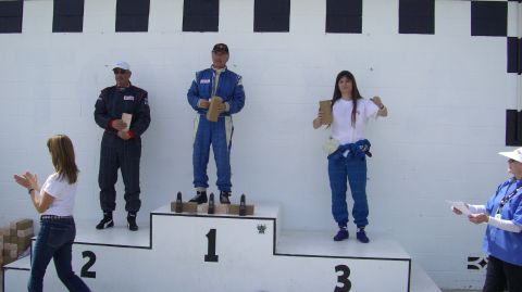 1990 Ford Probe - Standing on the Podium again after a wild incident involving a fuel can.