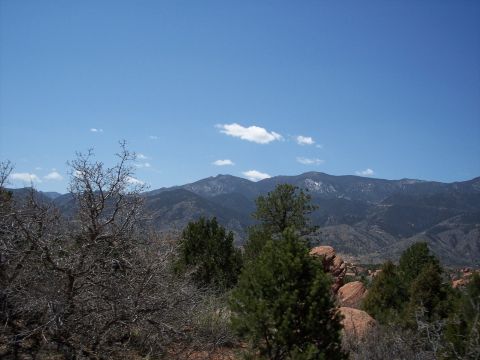 1972 Ford Ranchero - A scenic view of mountains and rocky terrain on a clear day.
