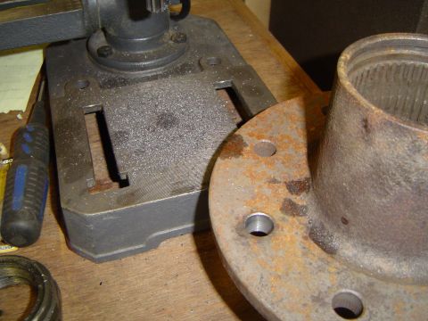 1978 Ford Bronco - Testing the reamer on a spare hub