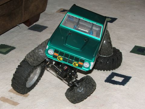 1996 Ford Bronco - This is a remote control car with a Bronco-style body, KC lights on the grille.