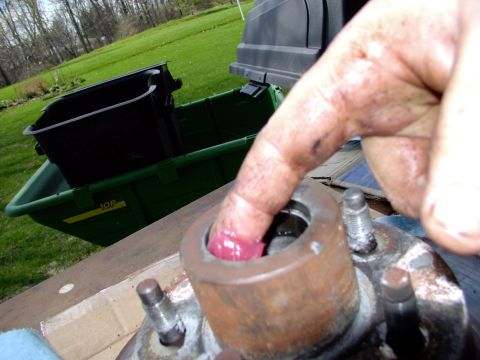 1990 Lincoln Town Car - Load the bearing contact areas, in the rotor hub, with grease too and then install the bearings.