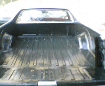 1973 Ford Ranchero - Rear view of a 1973 Ford Ranchero pickup bed.