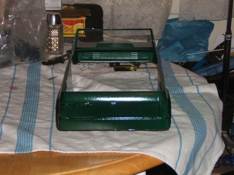 1988 Ford Bronco - This is a green toy truck body, viewed from the rear. It is not a 1988 Ford Bronco.