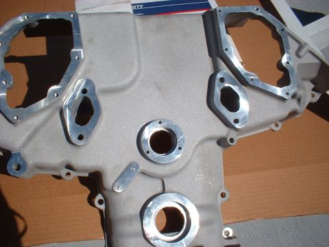1964 Ford 427 - 1st batch of Aussie Cammer parts received 4-25-07. 2 timing covers - 2 blower manifolds - 4 2x4v manifolds with "Munro" cast in them - 1 se…