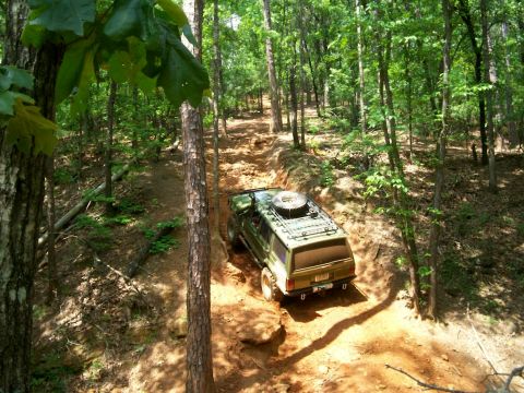 1993 Ford Bronco - Matt going up hill on Fun-Country trail