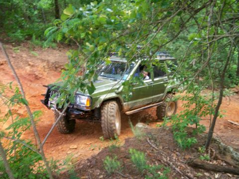 1993 Ford Bronco - Matt cake-walking up Jeep Eater for 2nd time