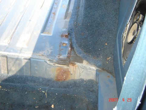1988 Ford Bronco - some cracks that I found underneath the back seat left side