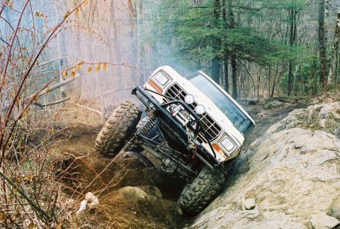 1978 Ford Bronco - This 1978 Ford Bronco is navigating a challenging off-road course.