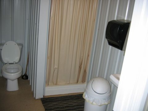 1992 Ford Mustang - A basic bathroom setup with essential fixtures and amenities.