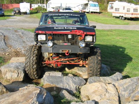 1992 Ford Mustang - This heavily modified off-road vehicle navigates a rocky obstacle course.