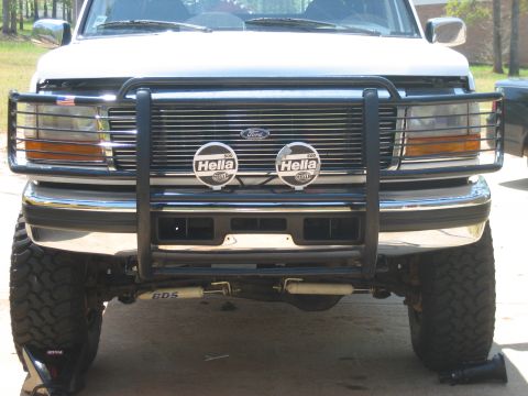 1996 Ford Bronco - hacked up the stock grille, thinking about somehow putting it over the new one.