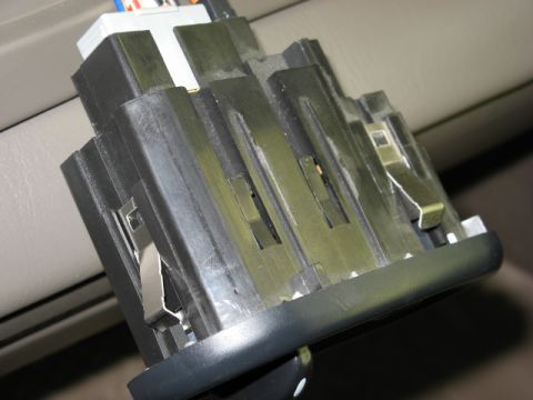 2001 Ford Excursion - View of the spring clips that hold the switch in the dash
