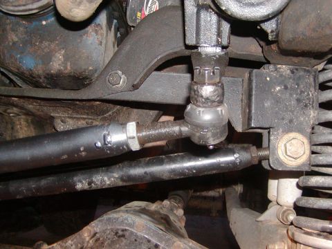 1991 Ford Bronco - This image shows a detailed view of the steering system components of a vehicle.