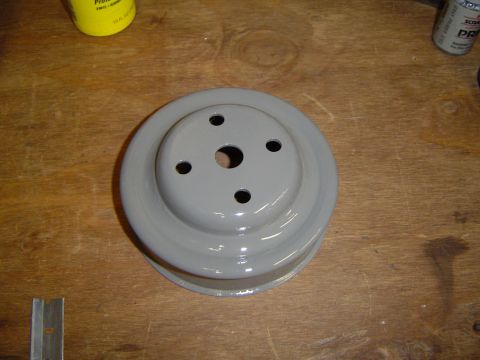 1989 Ford Bronco - Cleaned up the pulley since the fan wont be on it anymore