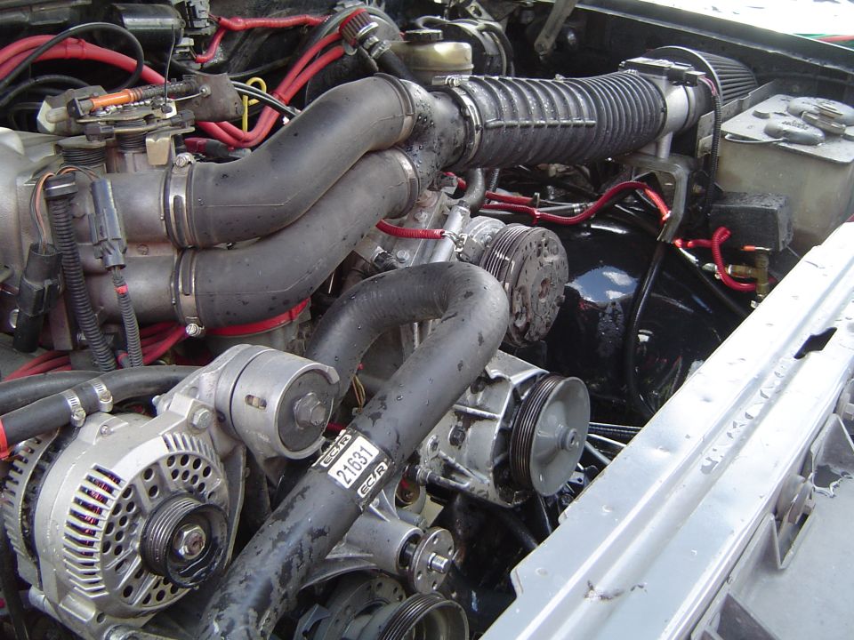 Cleaning up with the radiator out