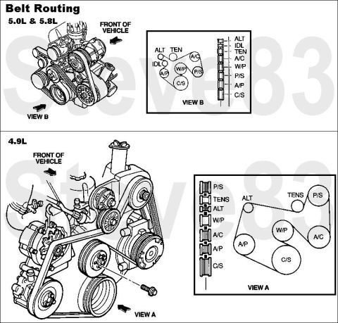 1983 Ford Bronco - Belt Routing for smallblock EFIs TORQUE SPECIFICATIONS Description . . . . . . . . . . . . . . . . . . . . . . . . . . . . . . . . . . . .…