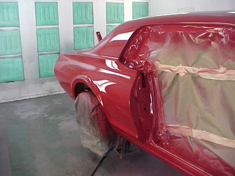1967 Mercury Cougar - Kinda red now - this is the final base coat.