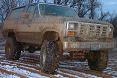 1985 Ford Bronco - This lifted Ford Bronco appears to be from the early 1980s, not a 1985 model as claimed.