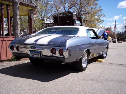 1972 Ford Ranchero - This 1970 Chevrolet Chevelle SS coupe features a distinctive rear end with dual taillights and chrome bumper.