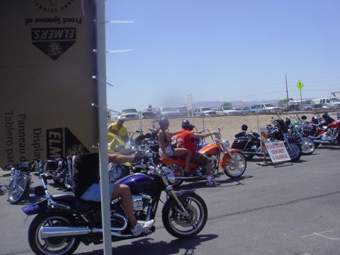 1994 Ford Bronco - zoom in on the girl on bike 2007 Laughlin River Run