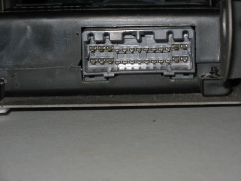 2001 Ford Crown Victoria - This image shows a close-up of an electrical connector with visible pins and a numerical label.