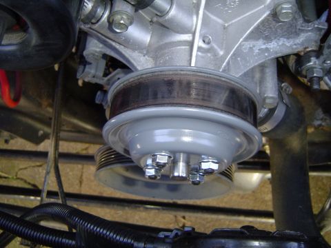 1989 Ford Bronco - Pulley reinstalled with stud/nuts