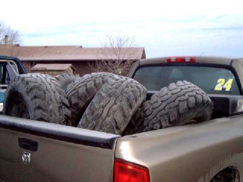 1984 Ford Bronco - Rims and 36" GYR RT-II's with a little frost and ice