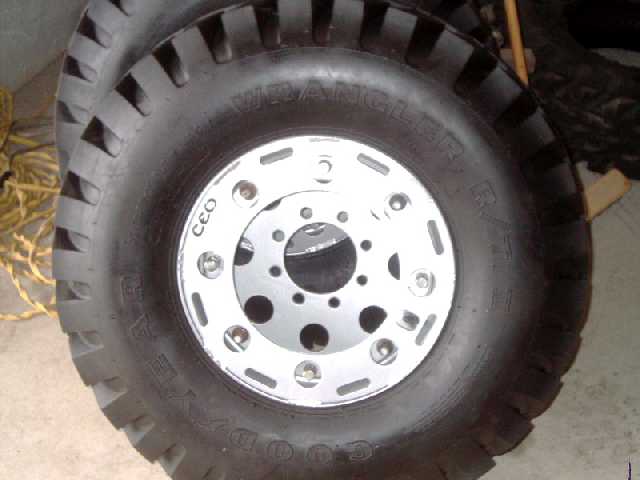 36x12.50R16.5 Goodyear RT-II's mounted