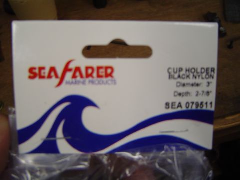 1989 Ford Bronco - Bad pic but this is the label for the new cup holders 3" dia, 2 7/8 deep